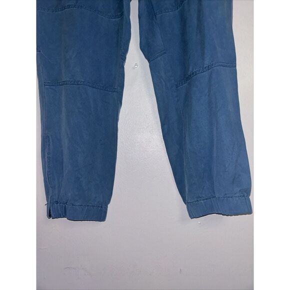 Ann Taylor Loft Blue Gray Jog Pants Womens Size 12 Chinos Julie Style Ankle Pant - Picture 3 of 7